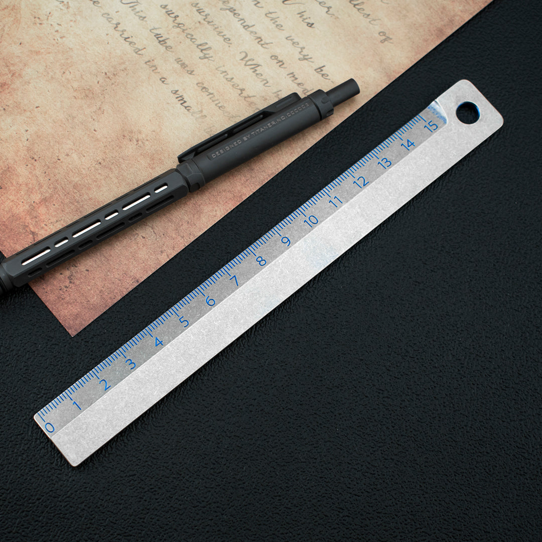 Dual-sided Ti Ruler Metric & Inch – titaner
